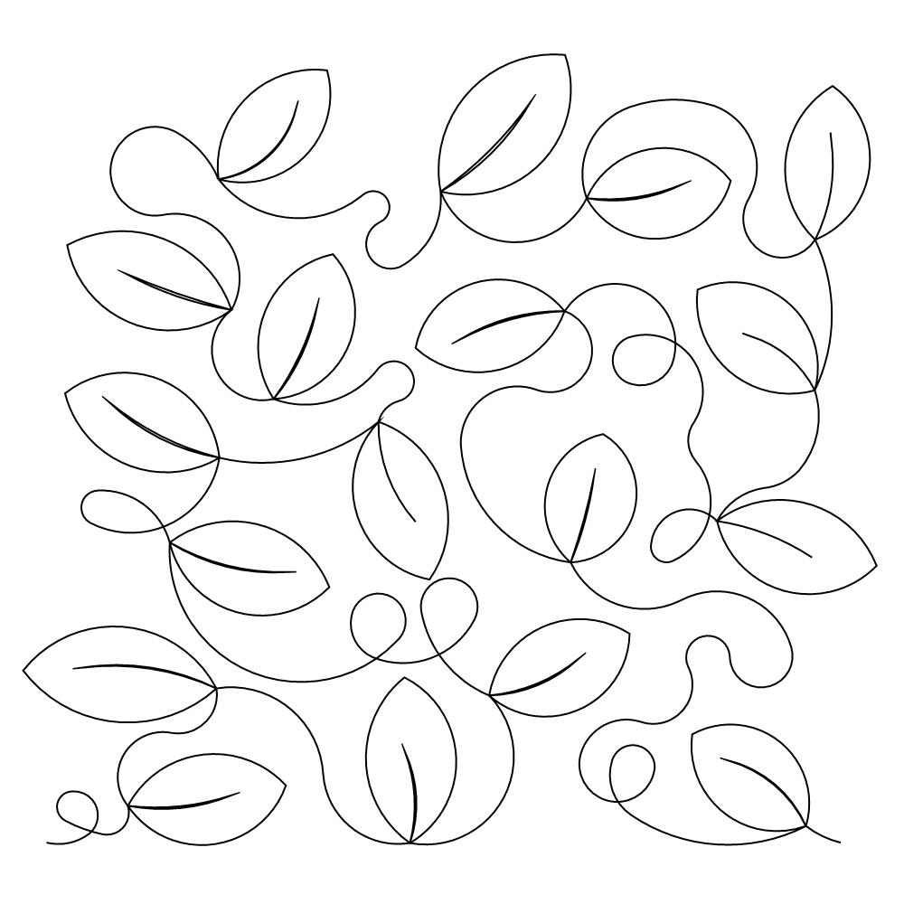 all leaf simple 001 - Edge to Edge Quilting Patterns